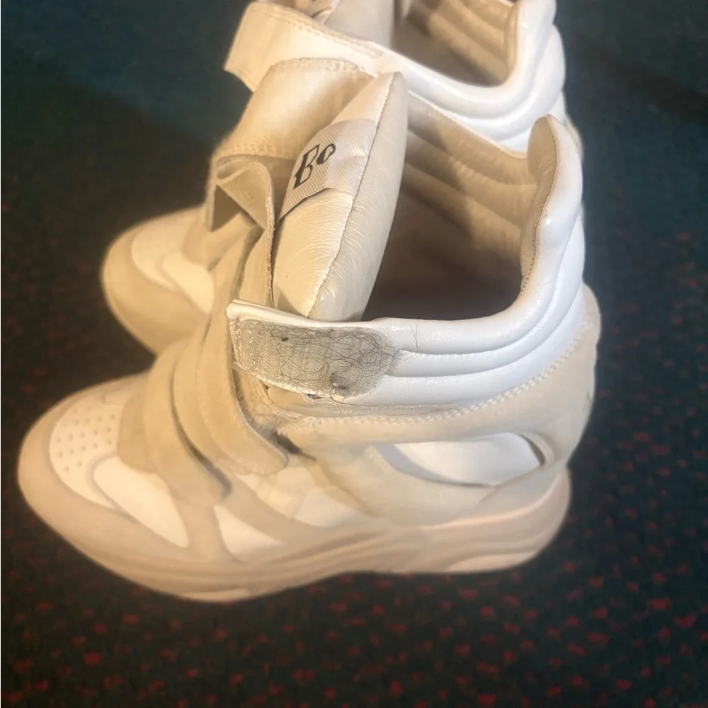 Isabel Marant Beige and White Wedge Sneakers only 650 - Picture 3 of 4